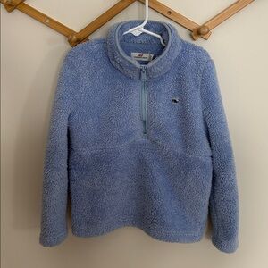 Girls Vineyard Vines Fleece Quarter-Zip Sherpa Size XS X-Small 5-6 Blue